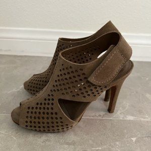 Pedro Garcia "Samara" Suede Perforated slingback sandal